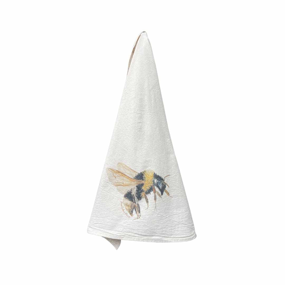 Dish Towel - Bumble Bee on Flour Sack