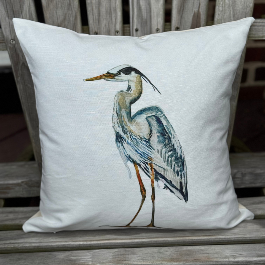 Throw Pillow - Great Blue Heron