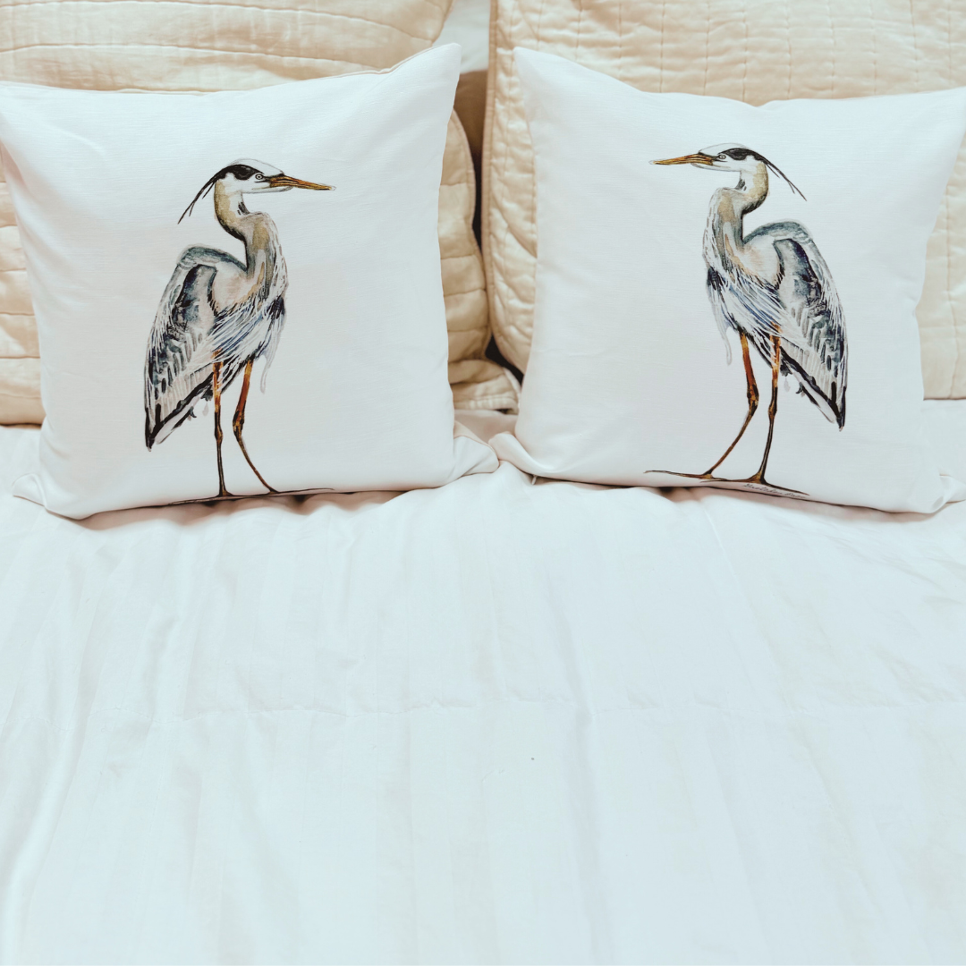 Throw Pillow - Great Blue Heron