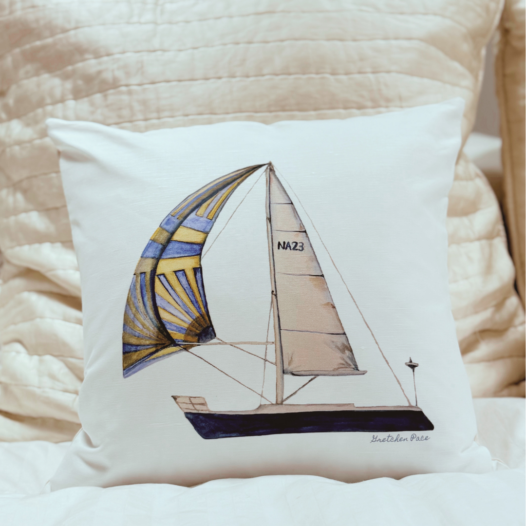 Throw Pillow - Sailboat