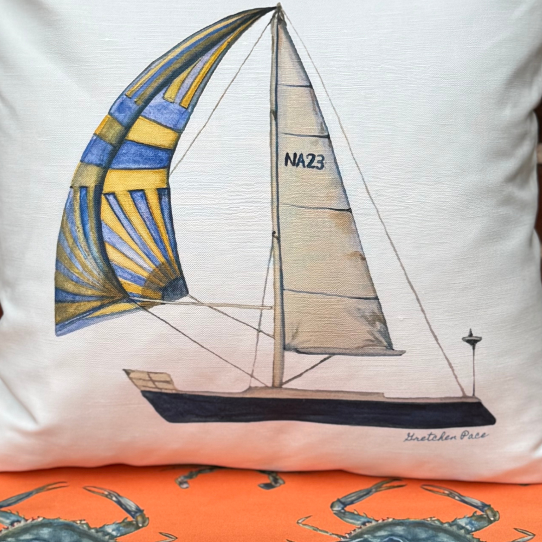 Throw Pillow - Sailboat
