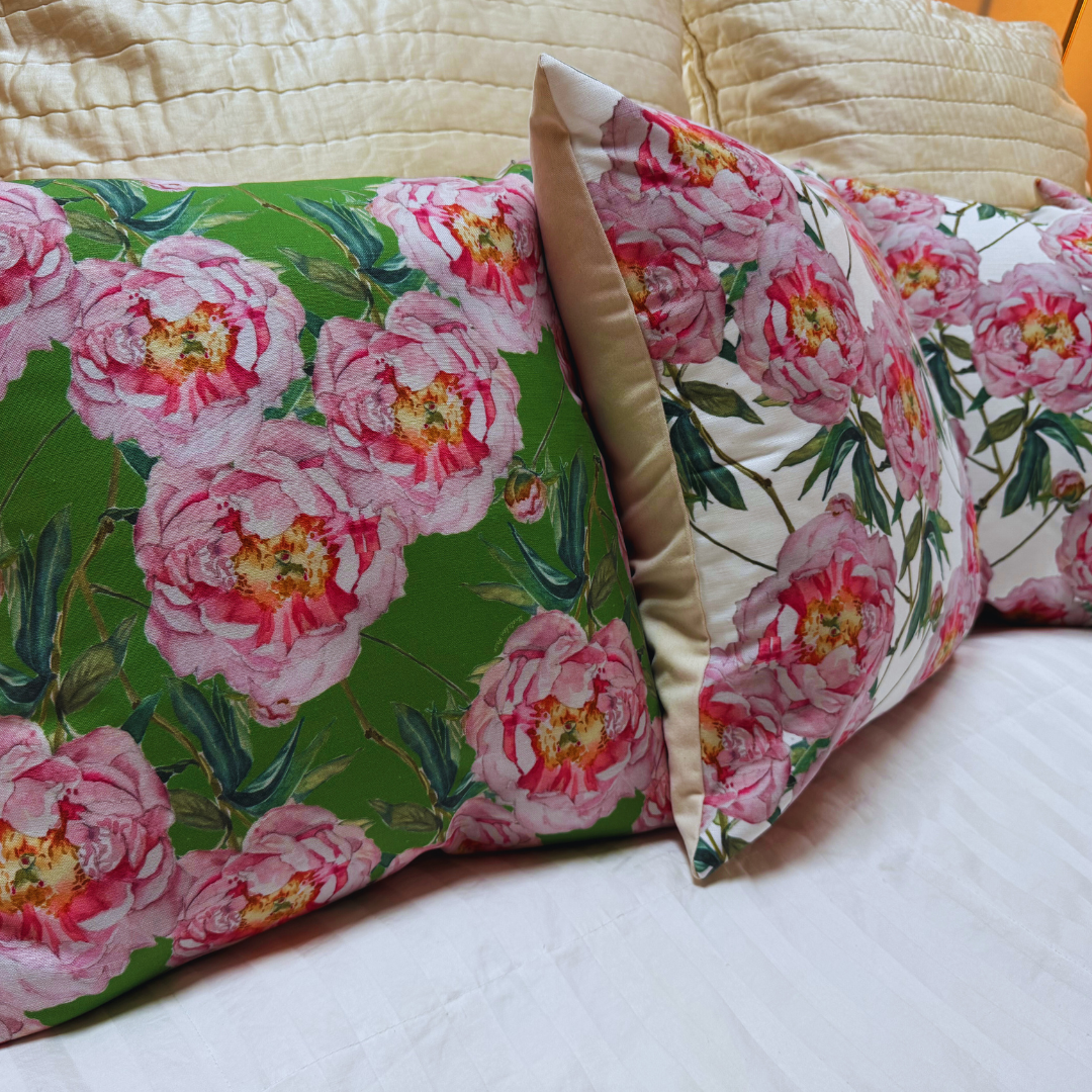 Throw Pillow - Peony Repeat