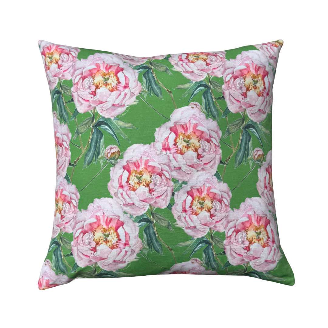 Throw Pillow - Peony Repeat