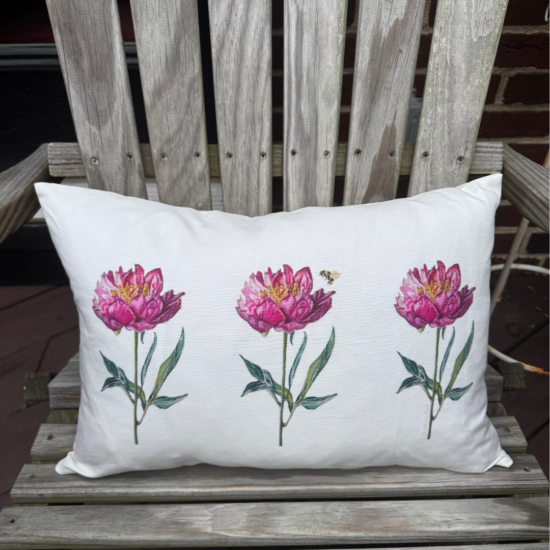 Throw Pillow - Peony Lumbar