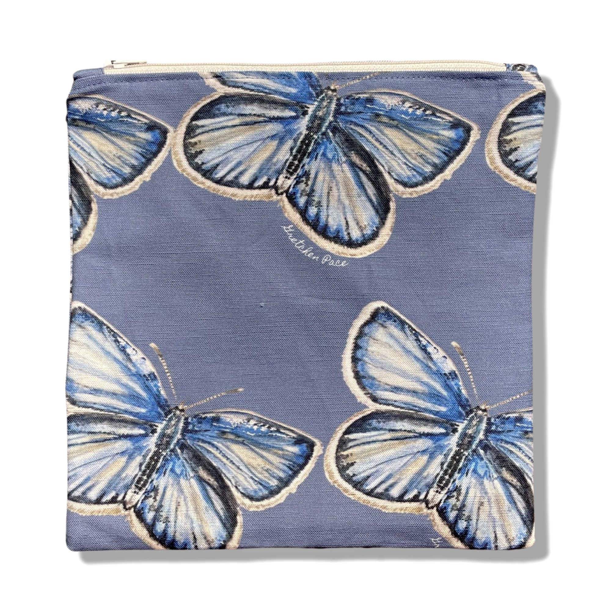 Cosmetic Bag featuring Karner Blue Butterfly