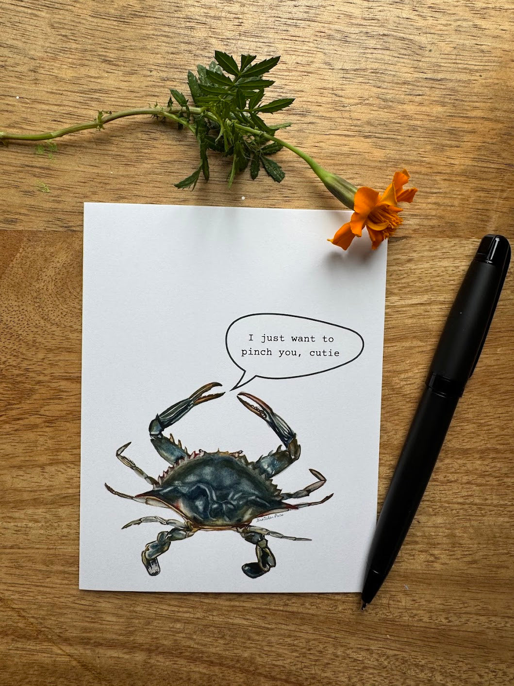 Greeting Card - Crab I Just Want to Pinch You