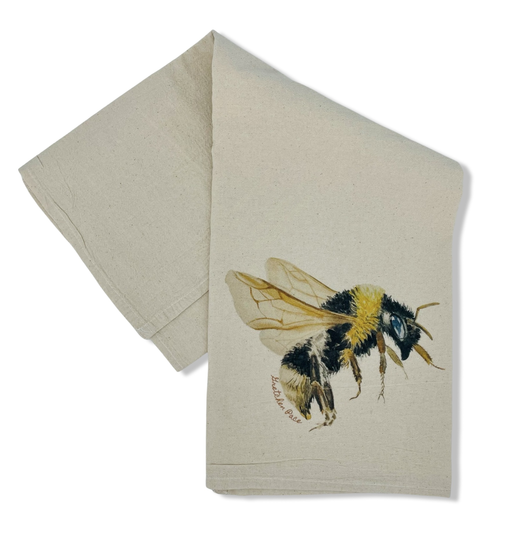 Dish Towel - Bumble Bee on Flour Sack