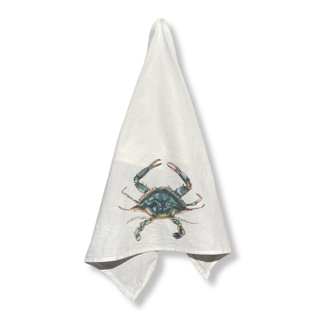 Dish Towel - Crab on Flour Sack