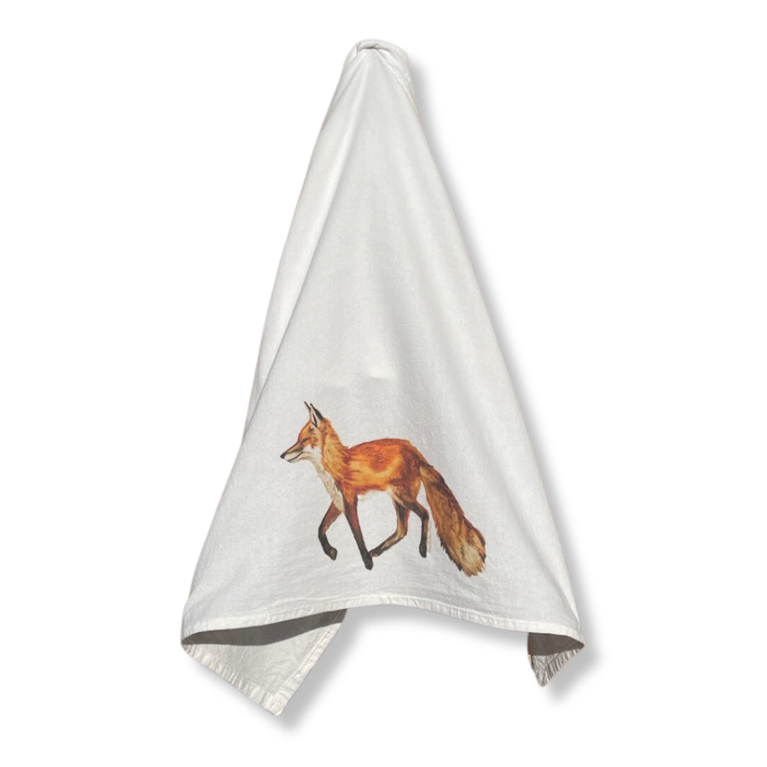 Dish Towel - Fox on Flour Sack