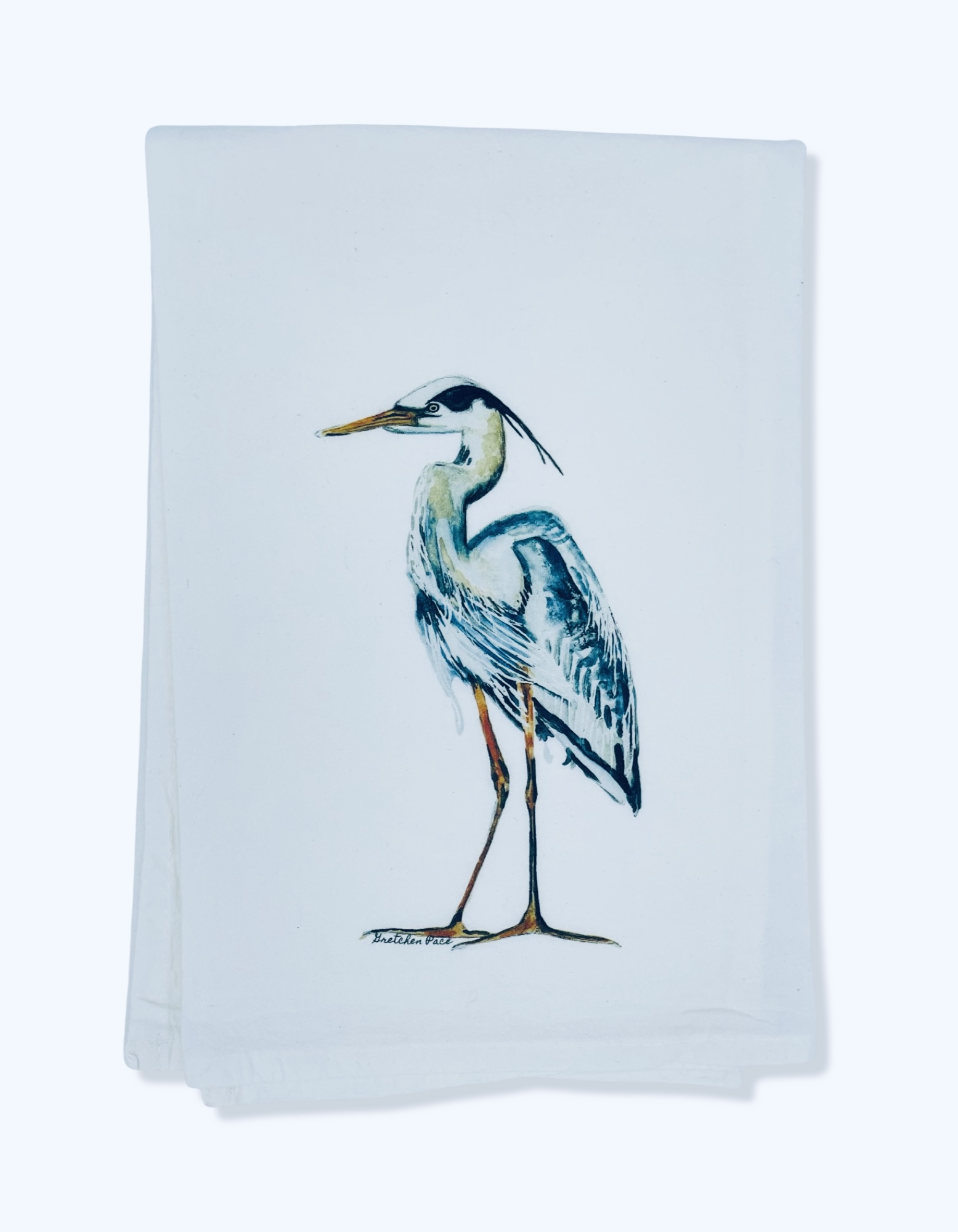 Dish Towel - Heron on Flour Sack