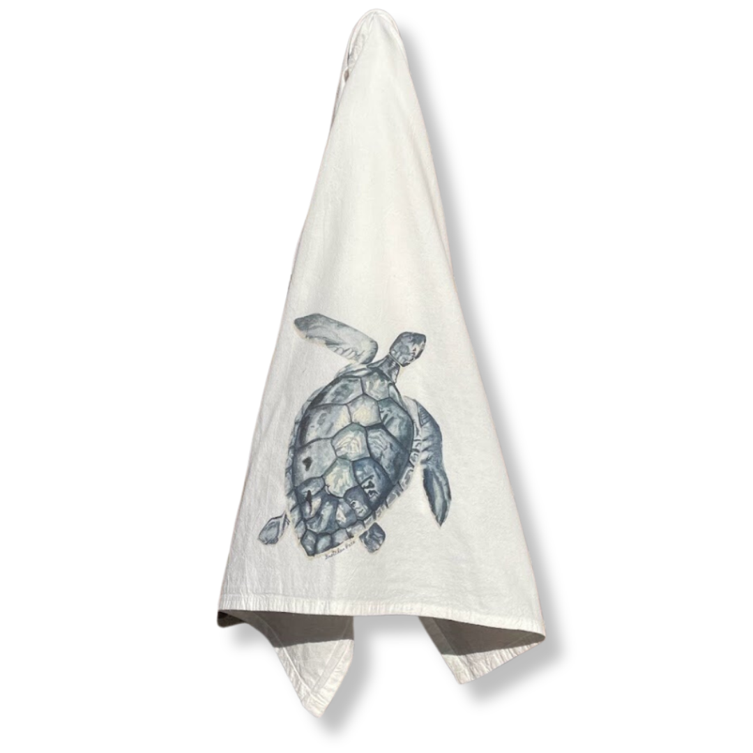 Dish Towel - Sea Turtle on Flour Sack