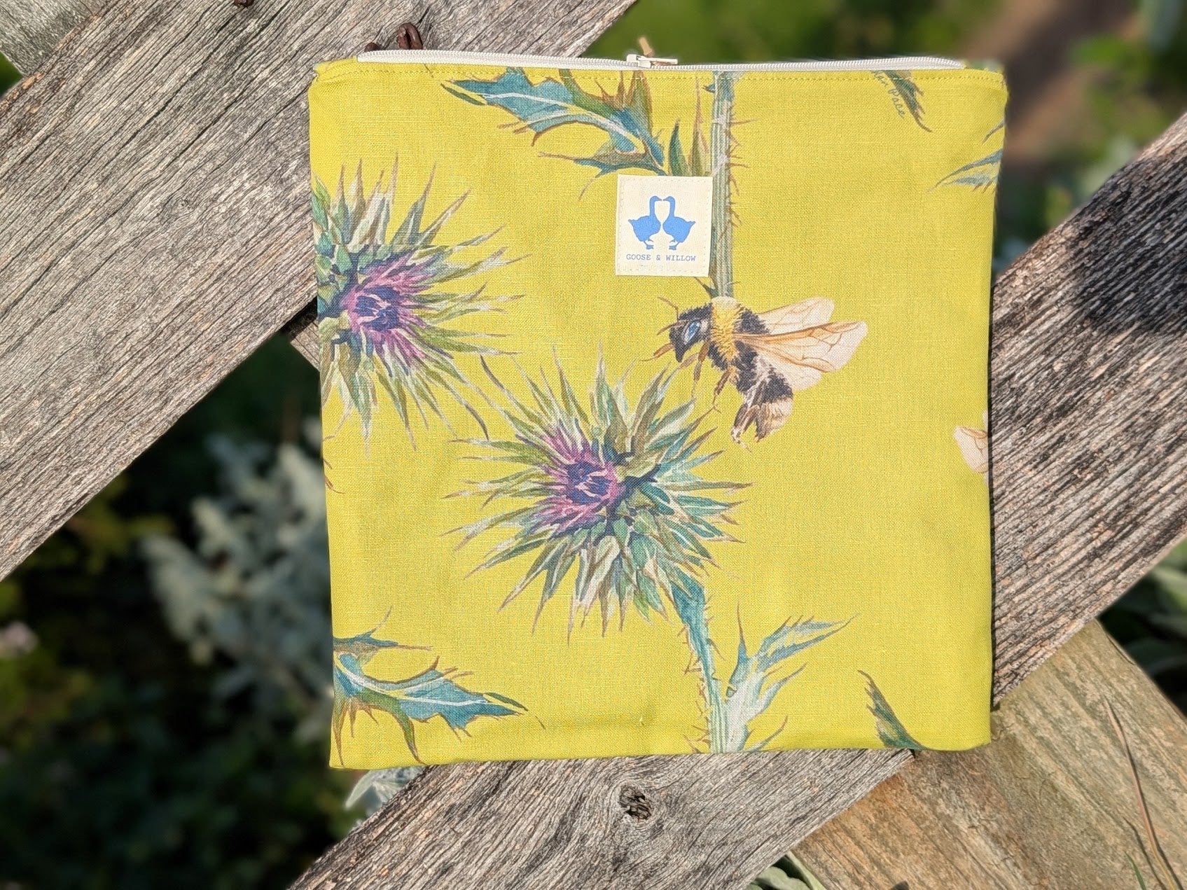 Cosmetic Bag featuring a Wild Thistle