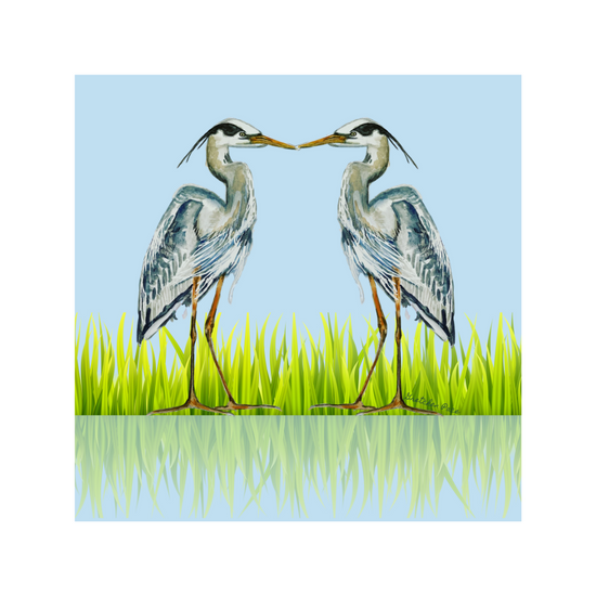 Canvas Print - Kissing Heron