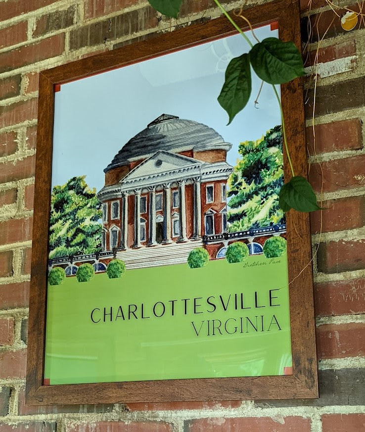 Poster - The UVA Rotunda on Orange