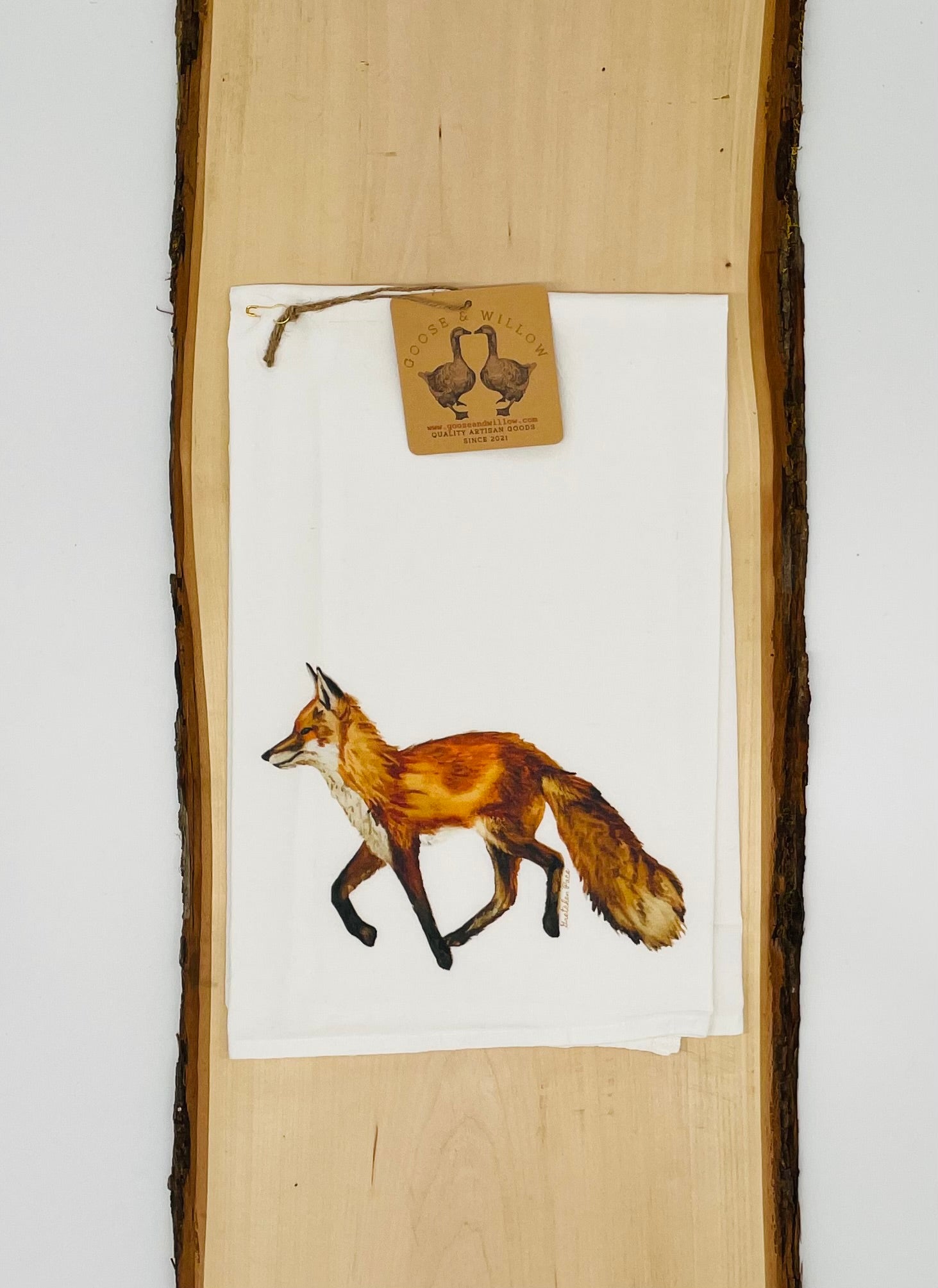 Dish Towel - Fox on Flour Sack