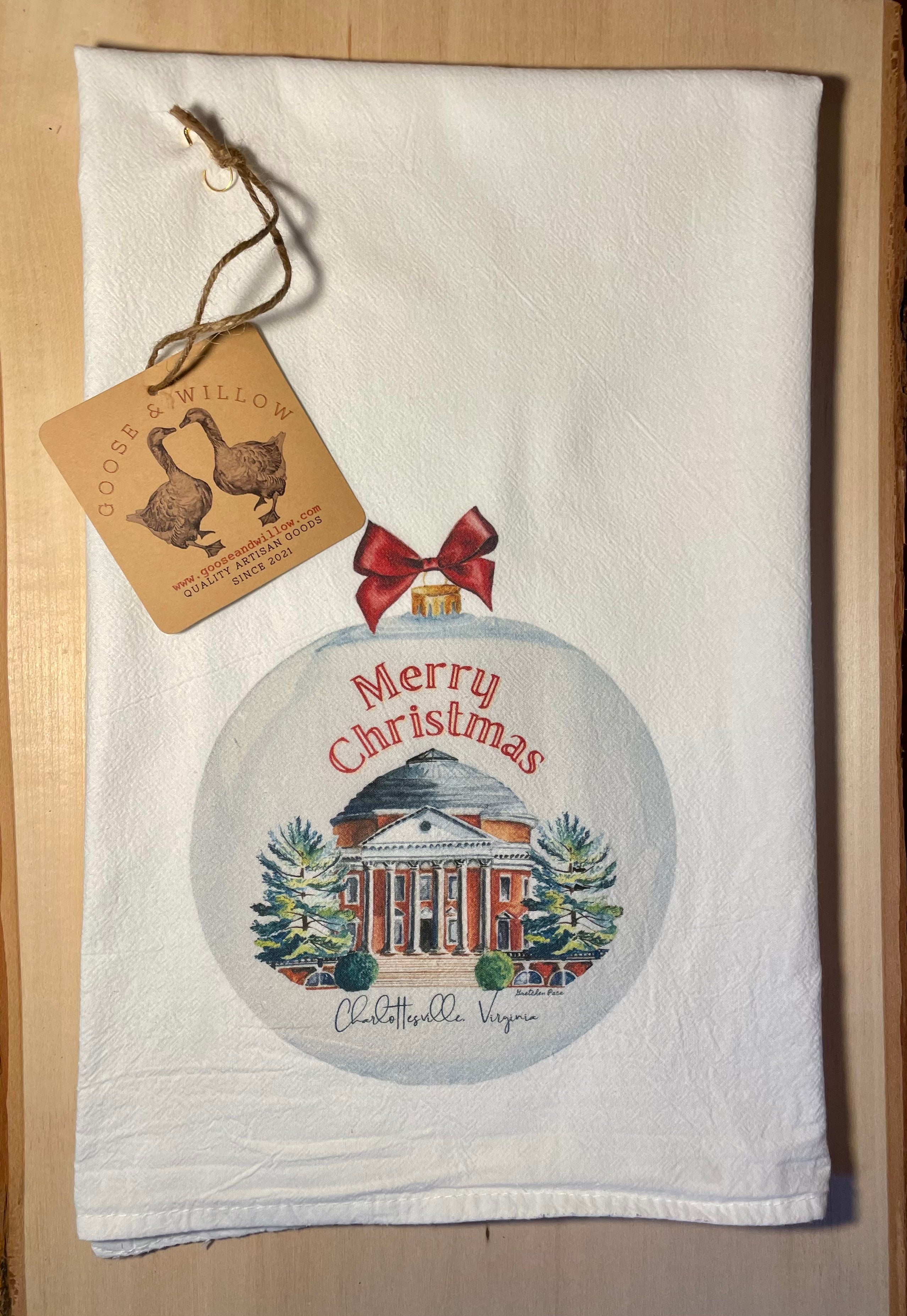 Dish Towel - The Rotunda Christmas on Flour Sack