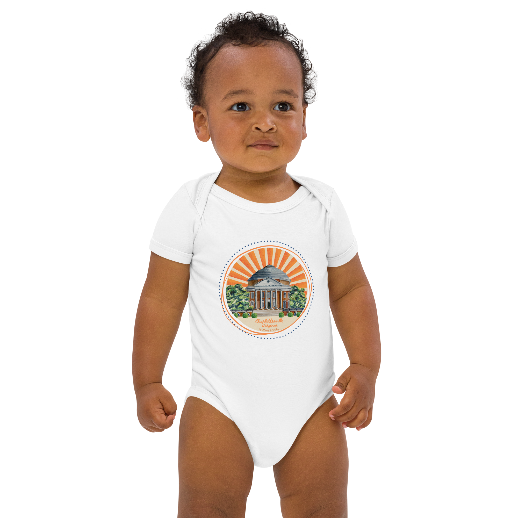 Baby Onesie - Rotunda on Organic Cotton Knit