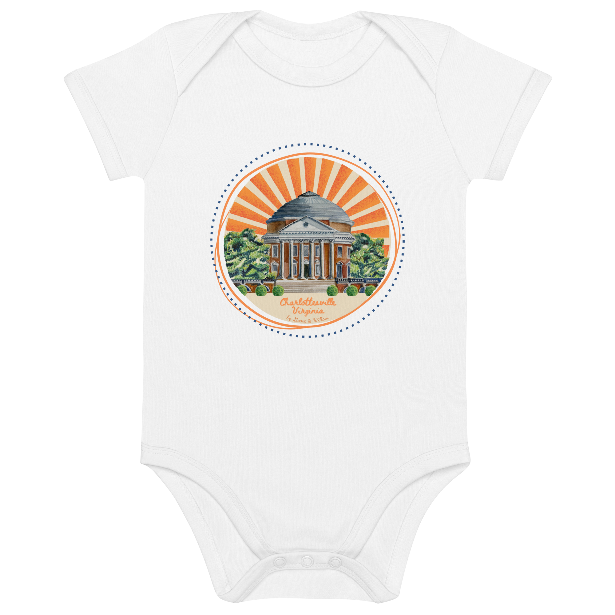 Baby Onesie - Rotunda on Organic Cotton Knit