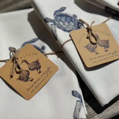 Tea Towel - Sea Turtle on White