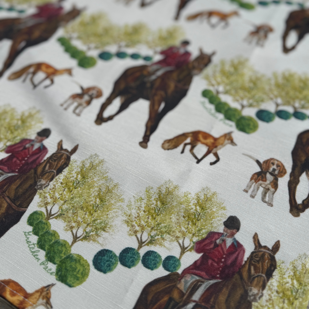Tea Towel - The Hunt in Woods on Linen Cotton