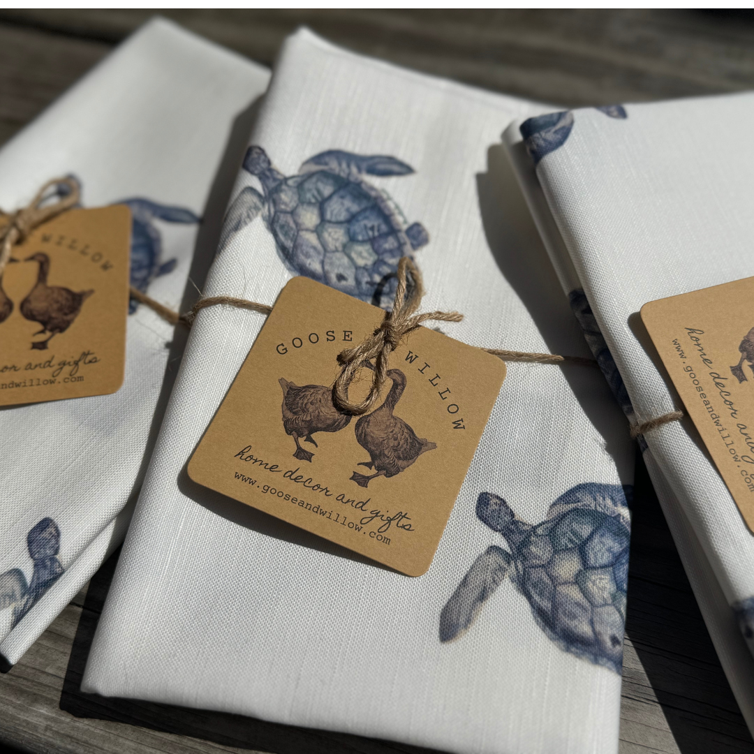 Tea Towel - Sea Turtle on White