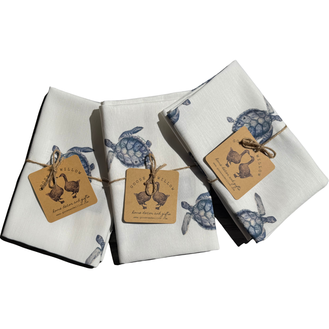 Tea Towel - Sea Turtle on White