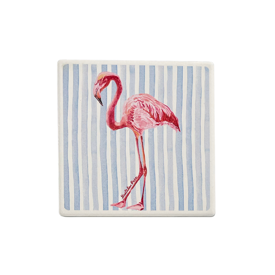 Stone Coaster - Flamingo (Square)