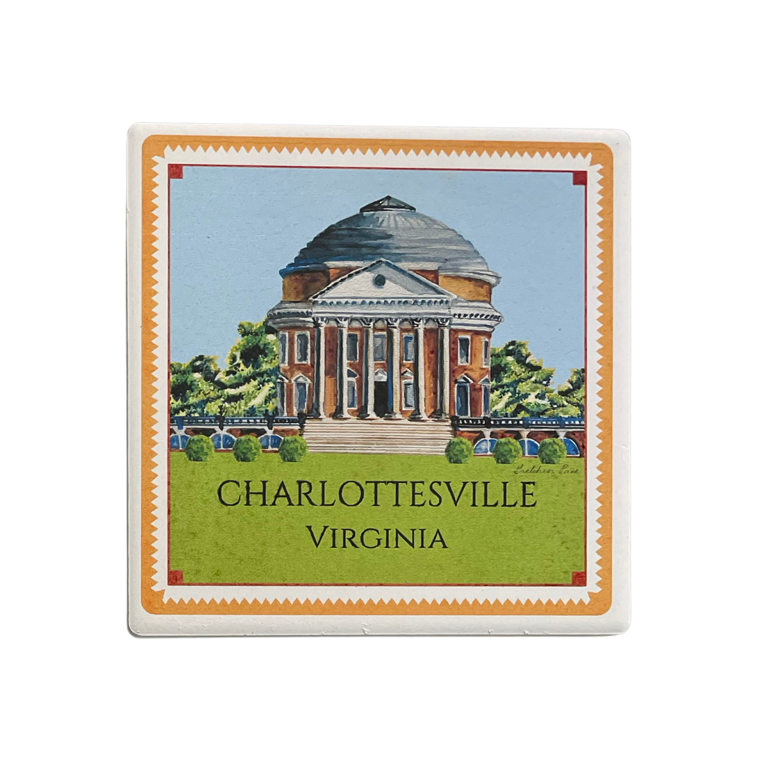 Stone Coaster - UVA Rotunda (Square)