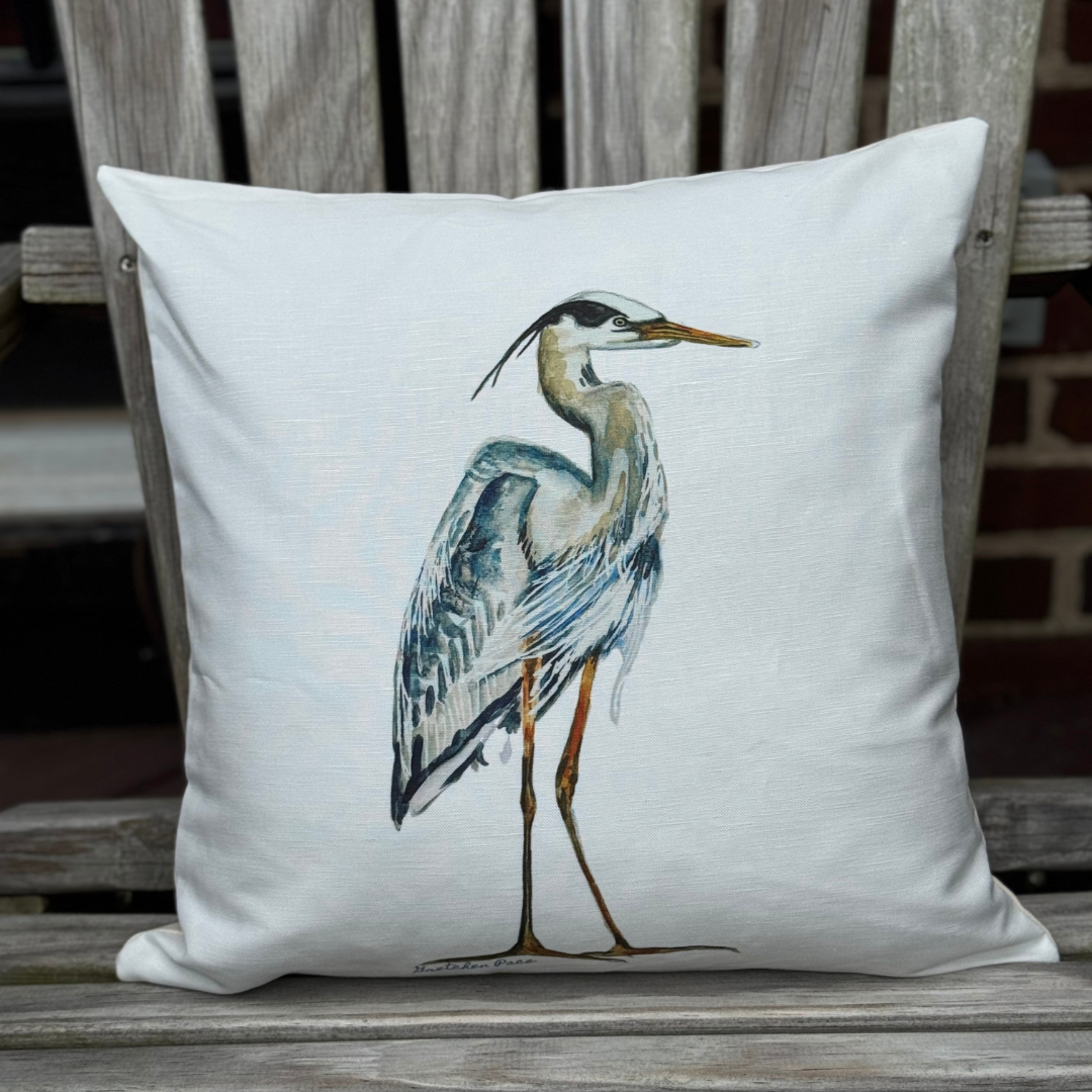 Throw Pillow - Great Blue Heron