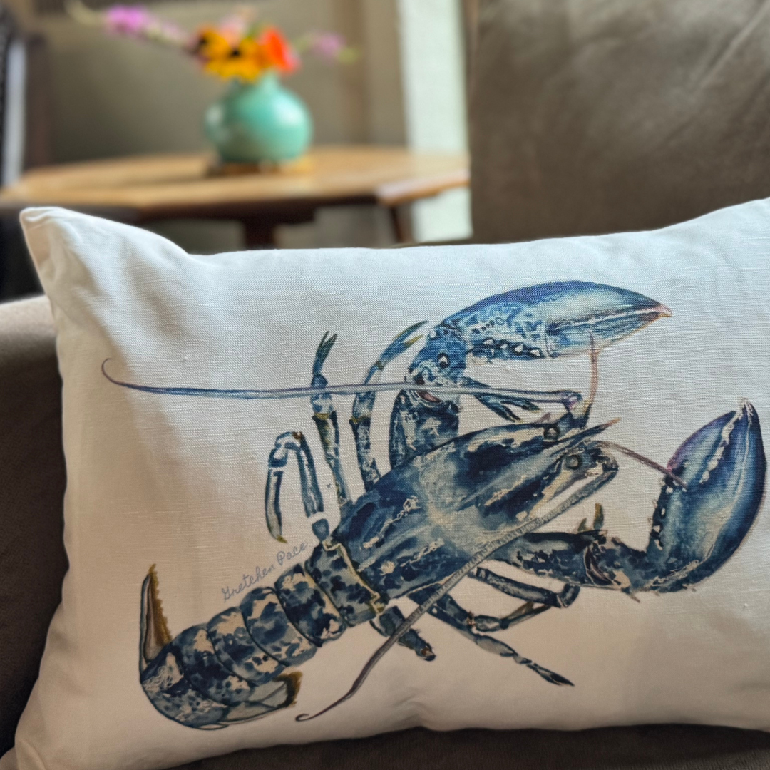Throw Pillow - Blue Lobster