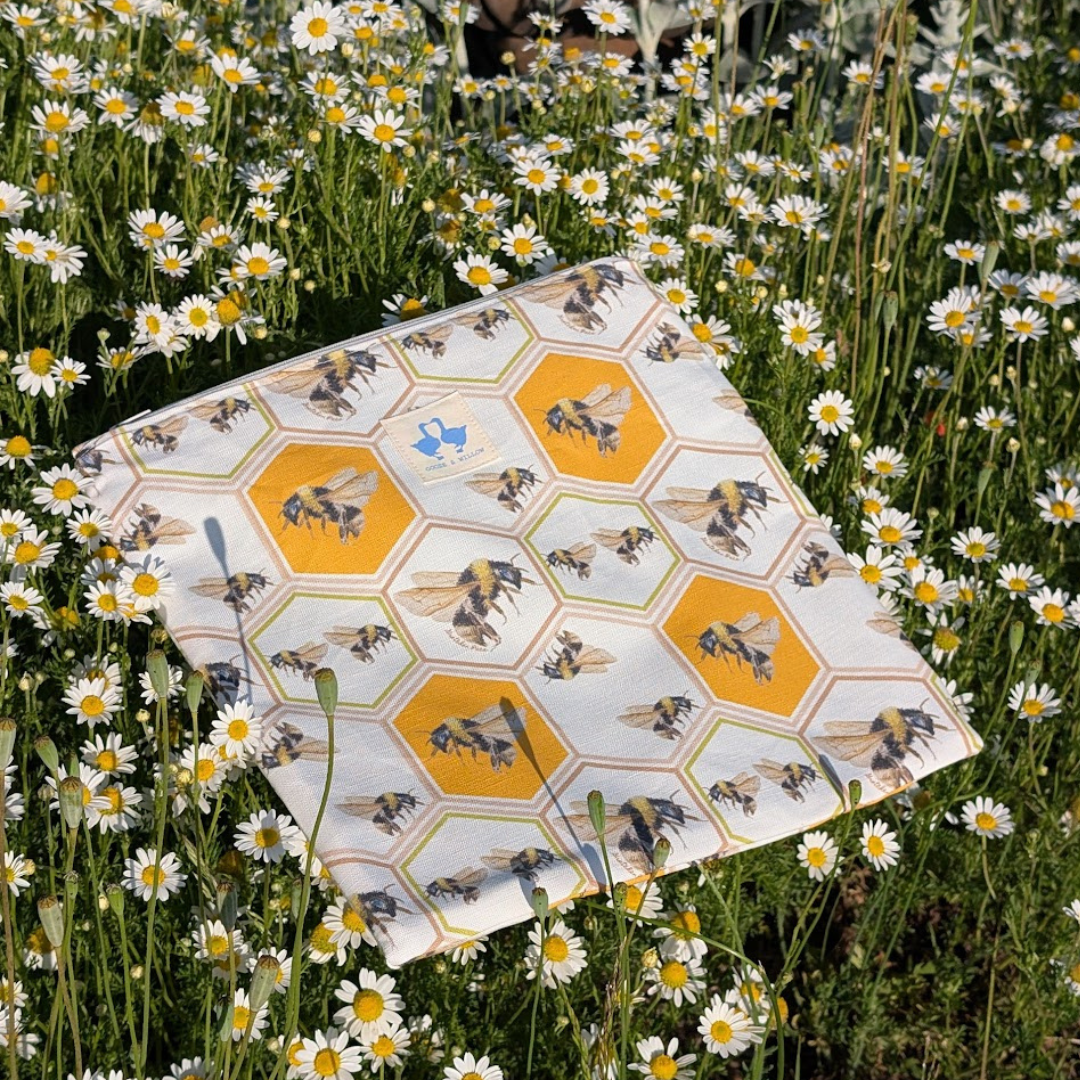 Cosmetic Bag featuring a Bee Hive