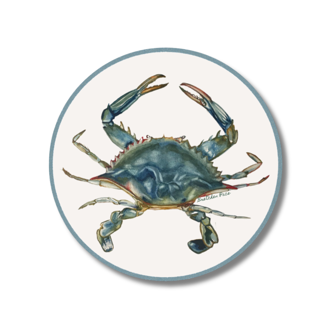 Paper Coaster Set - Blue Crab (Set of 8)