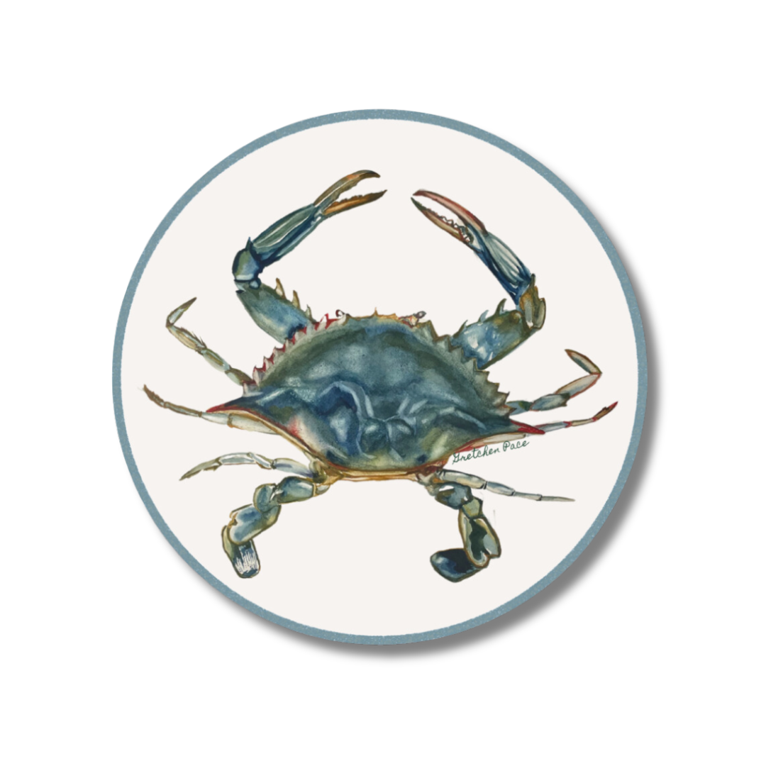 Paper Coaster Set - Blue Crab