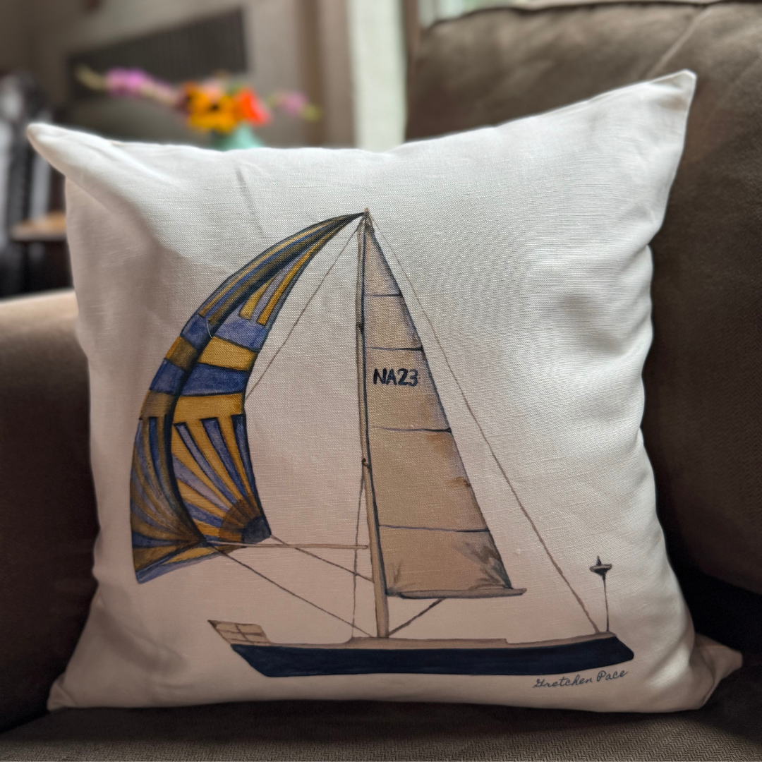 Throw Pillow - Sailboat