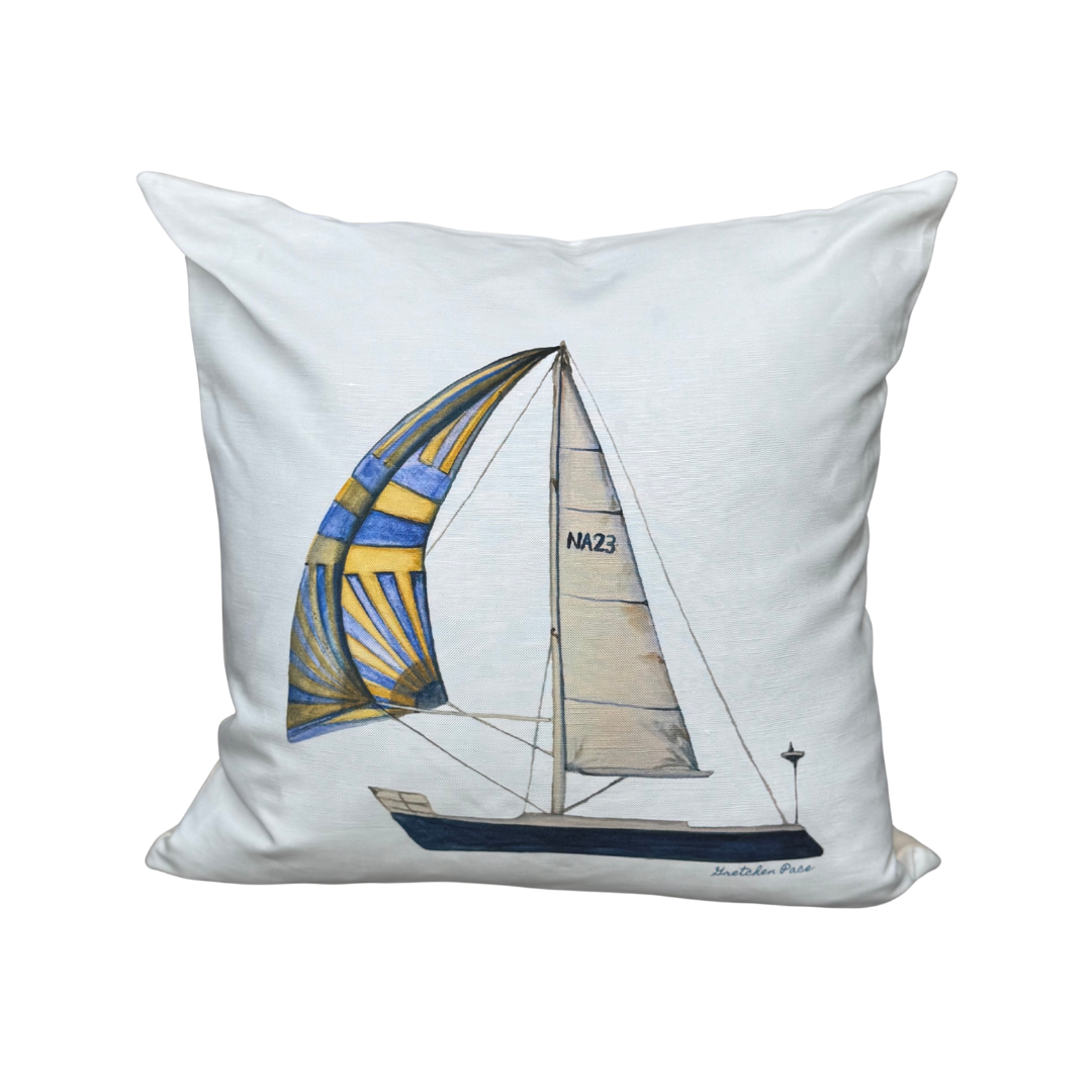 Throw Pillow - Sailboat