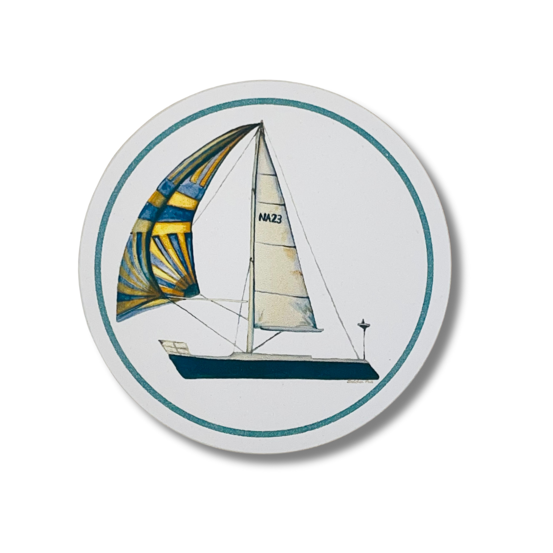 Stone Coaster - Sailboat