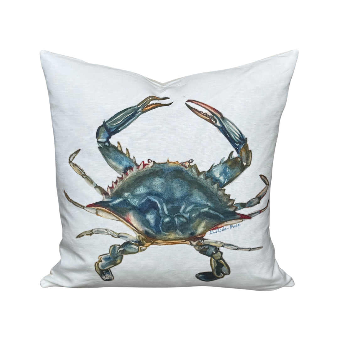Throw Pillow - Blue Crab