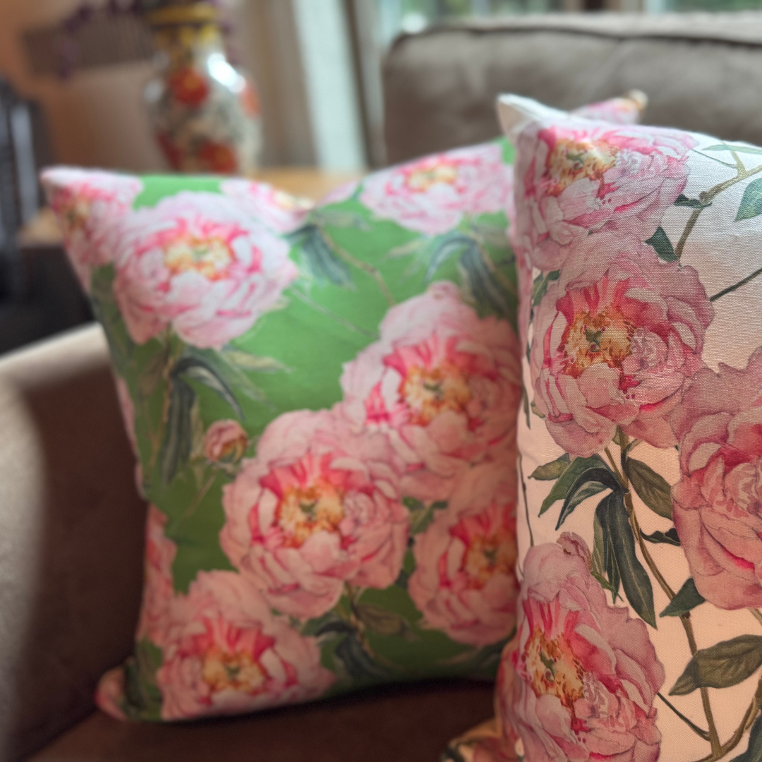 Throw Pillow - Peony Repeat