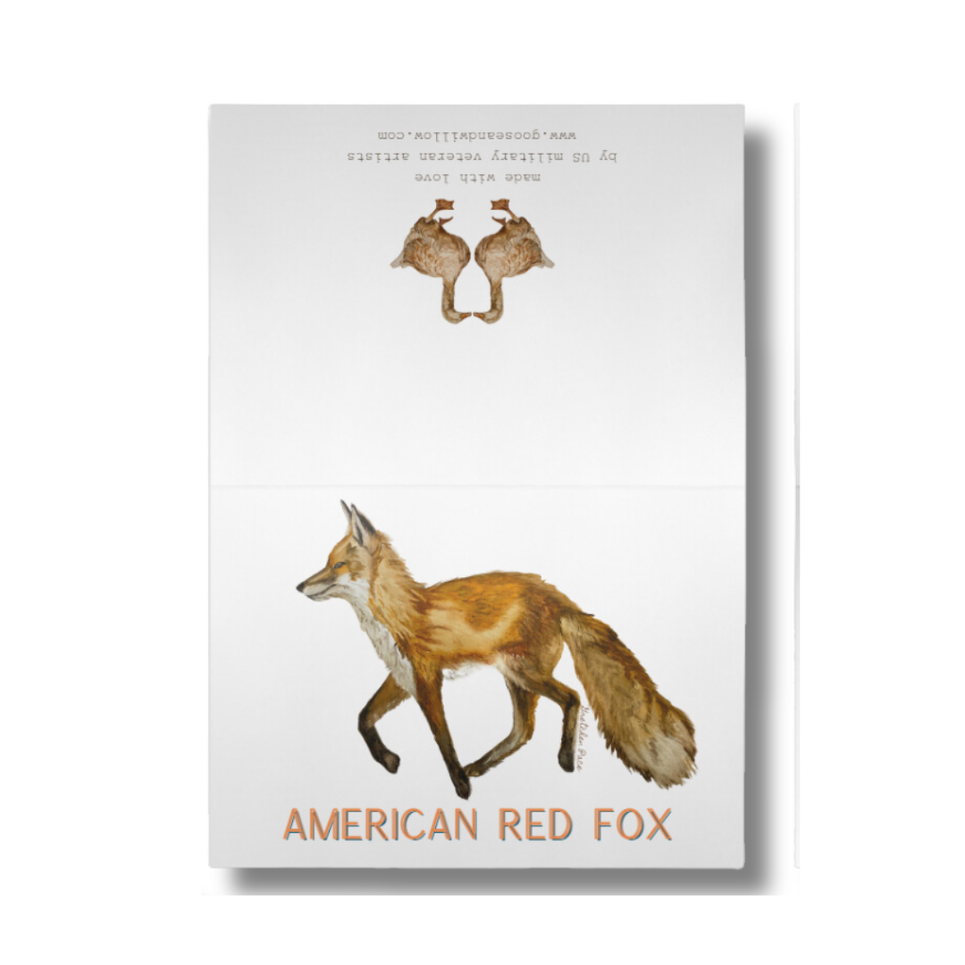 Greeting Card - American Red Fox (7x5)