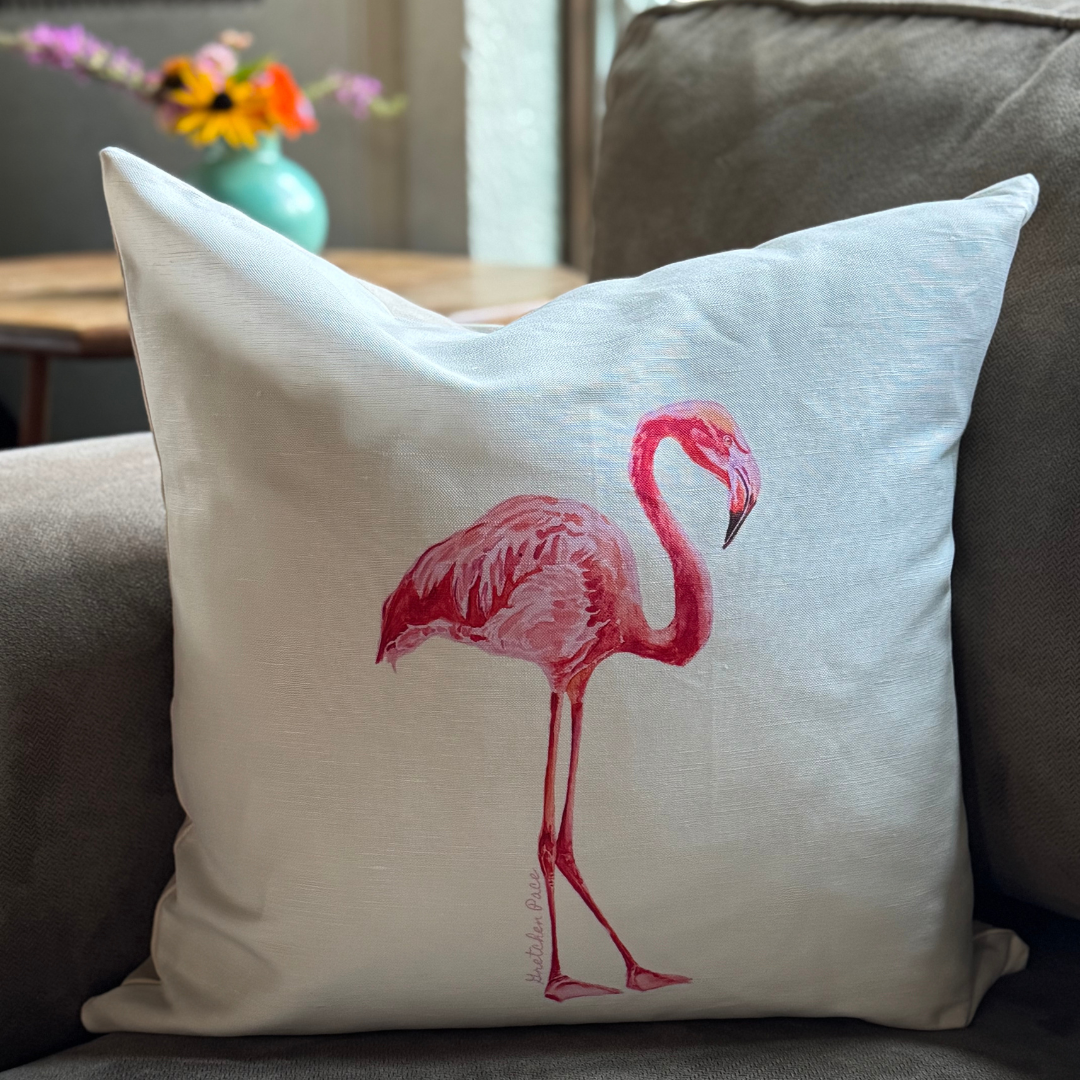 Throw Pillow - Flamingo