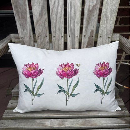 Throw Pillow - Peony Lumbar