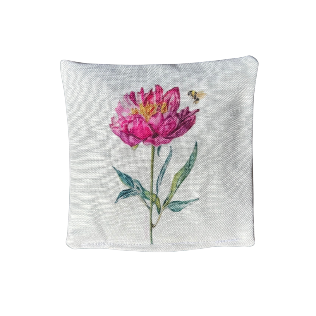 Lavender Sachet featuring a Peony