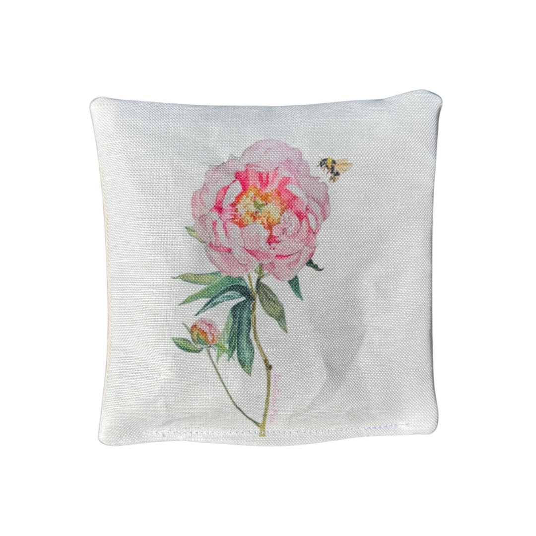 Lavender Sachet featuring a Peony