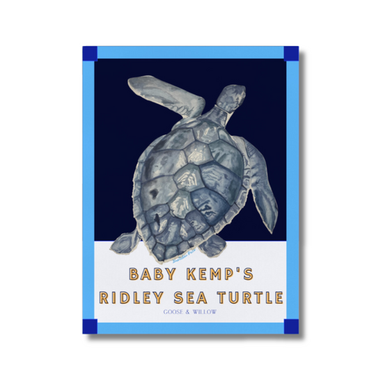 Poster - Sea Turtle on Blue