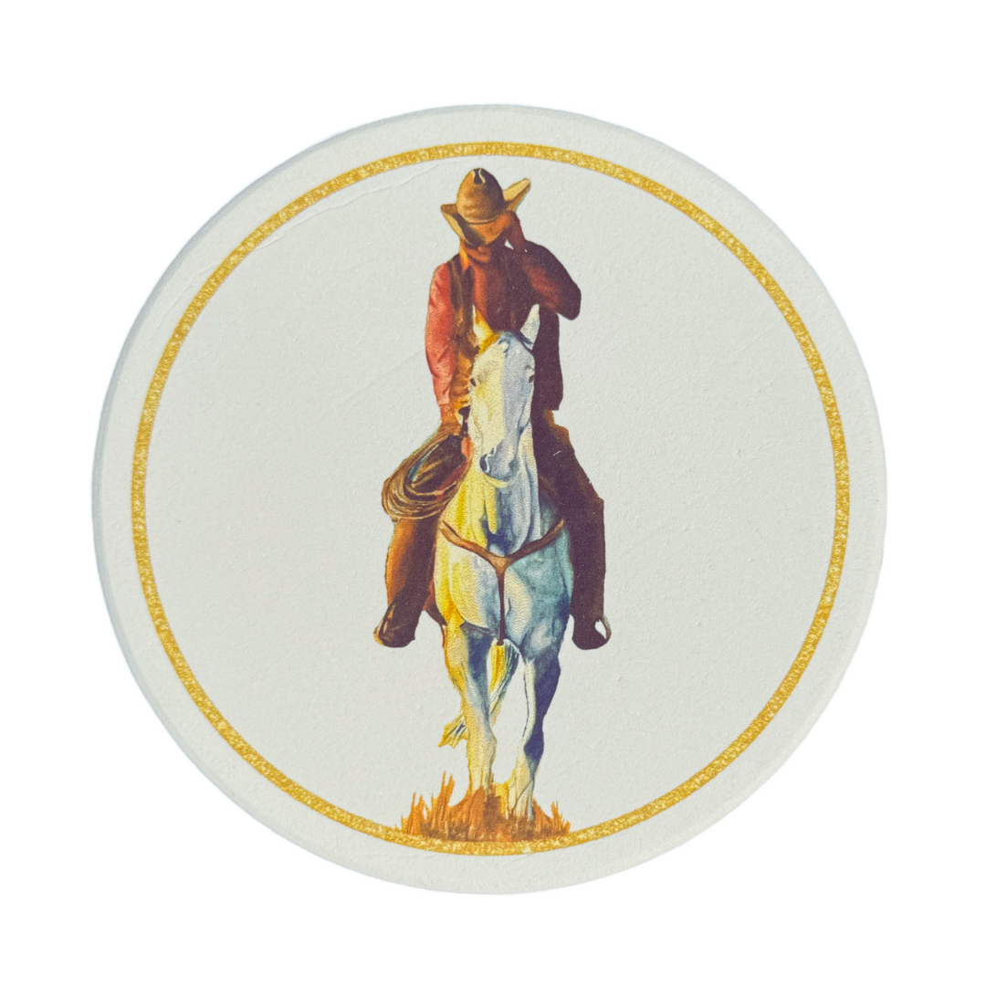 Stone Coaster - Cowboy (Circular)