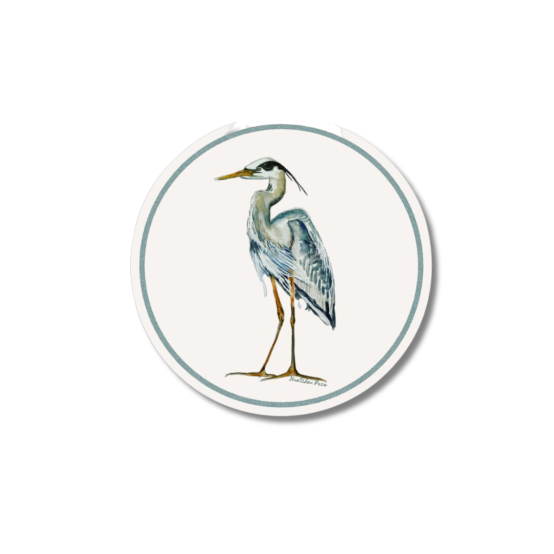 Paper Coasters Set - Heron (Set of 8)