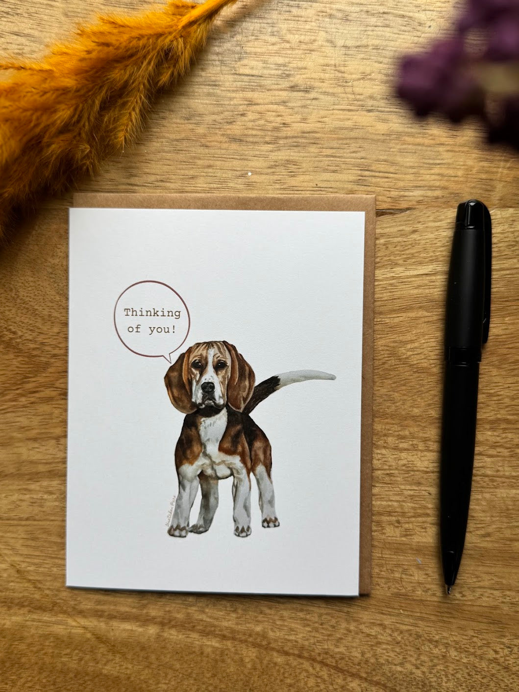Greeting Card - Beagle Thinking of You