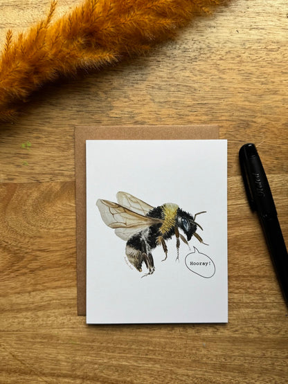Greeting Card - Bumble Bee Hooray