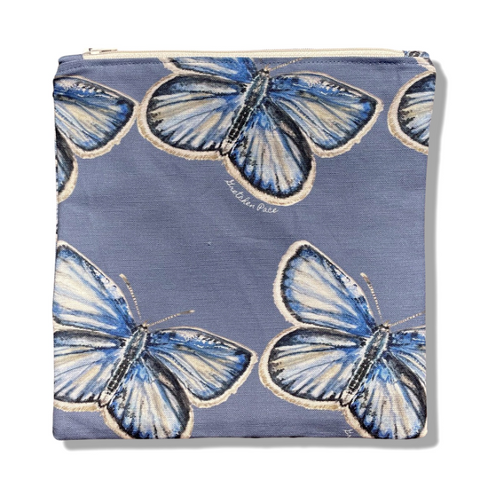 Cosmetic Bag featuring a Karner Blue Butterfly