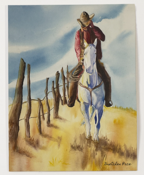 Poster - Cowboy in Field